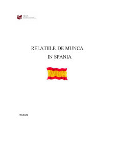 Relațiile de muncă în Spania - Pagina 1