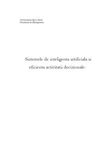 Sistemele de inteligență artificială și eficiența activității decizionale - Pagina 1