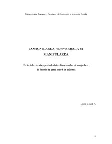 Comunicarea Nonverbala și Manipularea - Pagina 1