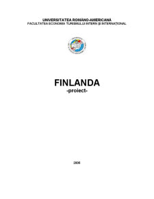 Finlanda - Proiect - Pagina 1