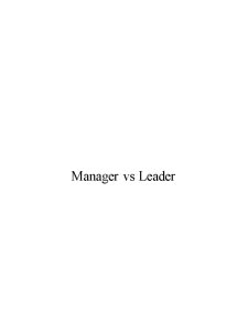 Manager vs Leader - Pagina 2