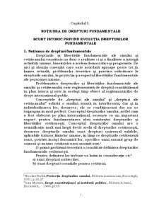 Noțiunea de Drepturi Fundamentale - Pagina 1