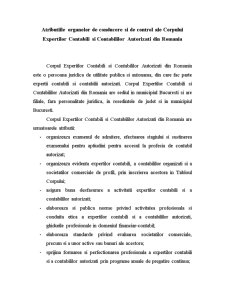 Atribuțiile organelor de conducere ale corpului experților contabili și contabililor autorizați din România - Pagina 1