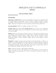 Analiza SWOT a orașului Arad - Pagina 1