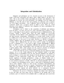 Integration and Globalization - Different Aproach - Pagina 1