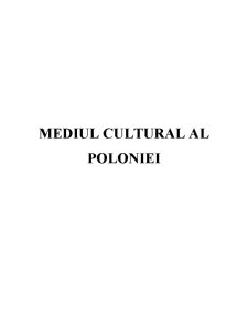 Mediul Cultural al Poloniei - Pagina 1