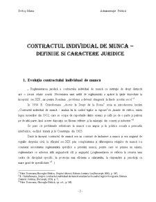 Contractul Individual de Muncă - Definiție și Caractere Juridice - Pagina 2