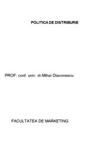 Politică de distribuție - Pagina 1