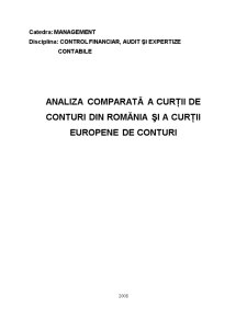 Analiza Comparată a Curții de Conturi din Romănia și a Curții Europene de Conturi - Pagina 1