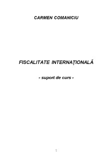 Fiscalitate Internațională - Pagina 1
