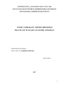 Studiu Comparativ privind Impozitele Practicate în Spațiul Economic European - Pagina 2