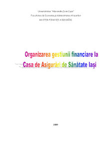 Gestiunea financiară la CAS Iași - Pagina 1