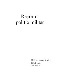 Raportul Politic-Militar - Pagina 1