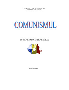 Comunismul în perioada interbelică - Pagina 1