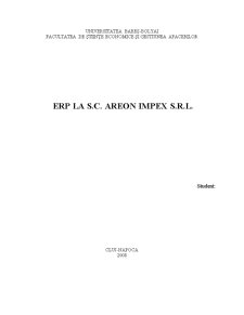 ERP la SC Areon Impex SRL - Pagina 1