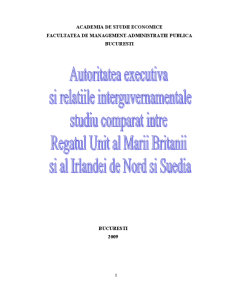 Autoritatea executivă și relațiile interguvernamentale studiu comparat între Regatul Unit al Marii Britanii și al Irlandei de Nord și Suedia - Pagina 1