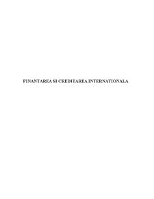 Finanțarea și creditarea internațională - Pagina 1