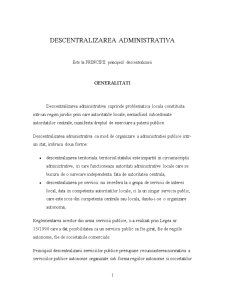 Descentralizarea Administrativa - Pagina 1