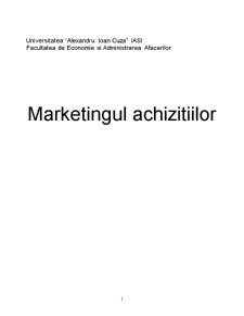 Marketingul achizițiilor - Pagina 1