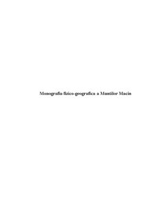 Monografia fizico-geografică a Munților Măcin - Pagina 1