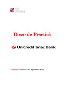 Monografie Unicredit Țiriac Bank - Pagina 1