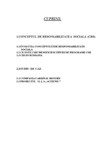 Sistemul de management al responsabilității sociale - studiu de caz - compania Cardinal Motors - Pagina 2