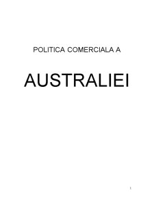 Politica comercială a Australiei - Pagina 1