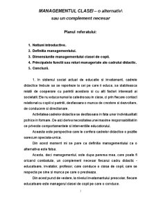 Managementul Clasei - Pagina 1