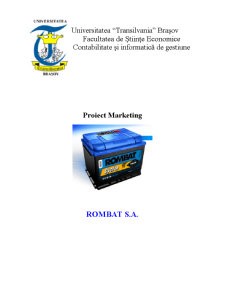 Analiza de marketing asupra societății Rombar - Pagina 1