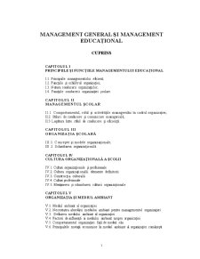 Management General și Management Educațional - Pagina 1