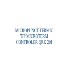Micropunct Termic Tip Microterm Controler QRK 201 - Pagina 1