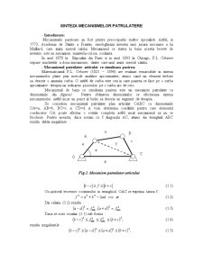 Proiectarea mașinilor - mecanismul CalCebisev - Pagina 2