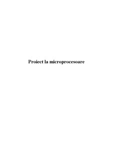 Proiect la Microprocesoare - Pagina 1