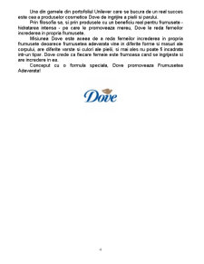 Plan de marketing pentru gama de produse Dove - Pagina 5