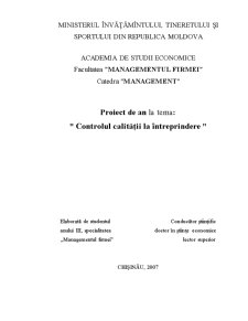 Controlul calității la întreprindere Rusnac-Moldaqua SRL - Pagina 1