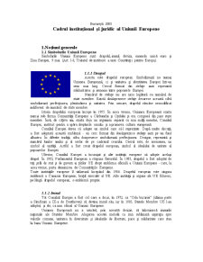 Cadrul Instituțional și Juridic al Uniunii Europene - Pagina 2
