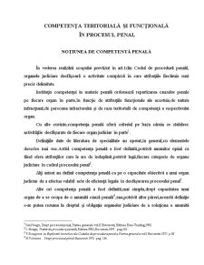 Competența Teritorială și Funcțională în Procesul Penal - Pagina 4