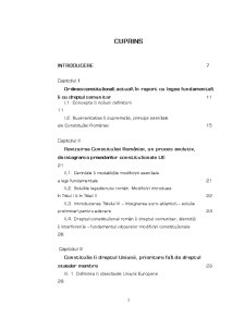 Ordinea Constitutionala in Contextul Integrarii Romaniei in Uniunea Europeana - Pagina 1