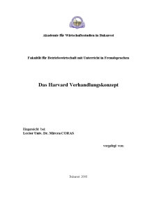Das Harvard Verhandlungskonzept - Pagina 1