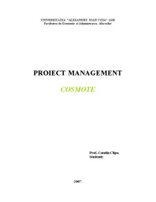 Proiect Management Cosmote - Pagina 1