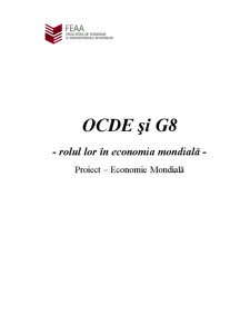 Rolul OCDE și G8 în economia mondială - Pagina 1
