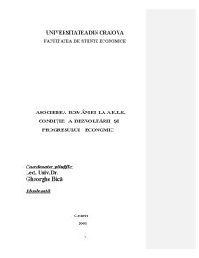 Asocierea Romaniei la A.E.L.S. Conditie a Dezvoltarii si Progresului Economic - Pagina 2