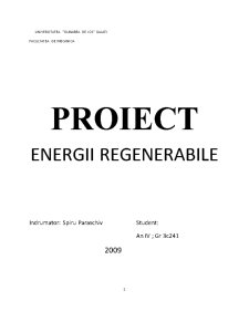 Proiect Energii Regenerabile - Celule de Combustie - Pagina 1