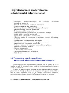 Reproiectarea și Modernizarea Subsistemului Informațional - Pagina 1