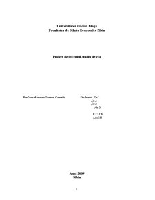Proiect de investiții - studiu de caz - Pagina 1