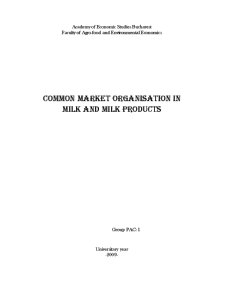Common Market Organisation în Milk and Milk Products - Pagina 1