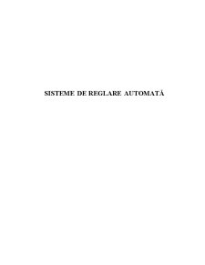 Sisteme de Reglare Automată - Pagina 1
