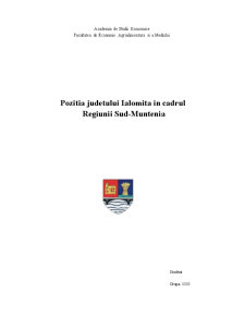 Poziția județului Ialomița în cadrul regiunii Sud-Muntenia - Pagina 1