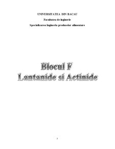 Blocul F - Lantanide și Actinide - Pagina 2