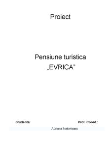 Pensiune turistică Evrica - Pagina 1